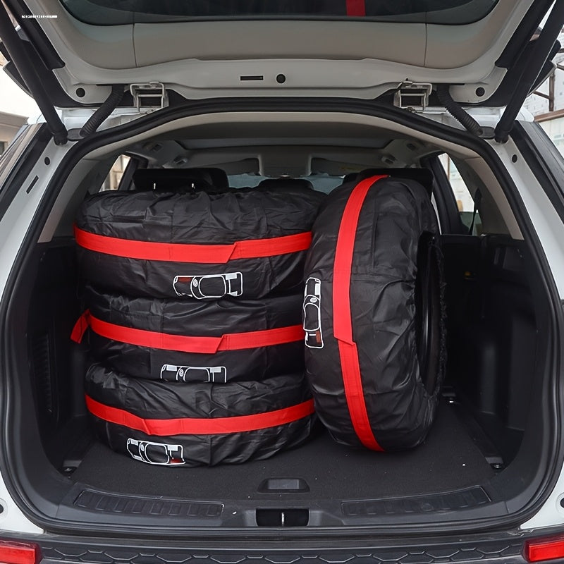 4pcs Car Tire Storage Bags Easy to Move and Prevent Tires from Aging Suitable for SUVs Jeeps Sedans Snow Tires Diameter 2598 Inches Approximately 66cm  315 Inches Approximately 80cm