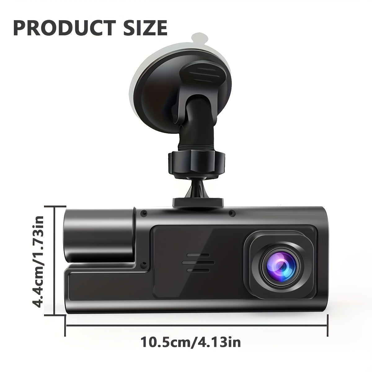 Threechannel Car Camera Front 1080P Recording Incar 720P Video  Night Vision Function  Loop Recording  Car Video Recorder  24hour Car Recording Monitoring  Options with or Without Memory Card Included  Suitable for Cars