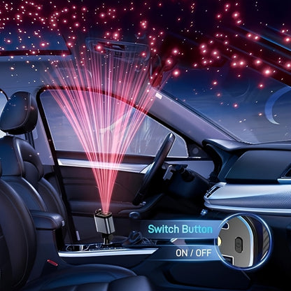 The Stunning Starry Sky Atmosphere Gadget Is a 4In1 Fast Car Charger with a 66W Dual Retractable Design Featuring a Starry Light It Includes 2 USB Ports Allowing for Quick Charging of Up to 4 Devices Simultaneously The Charging Plug Can Be Ad