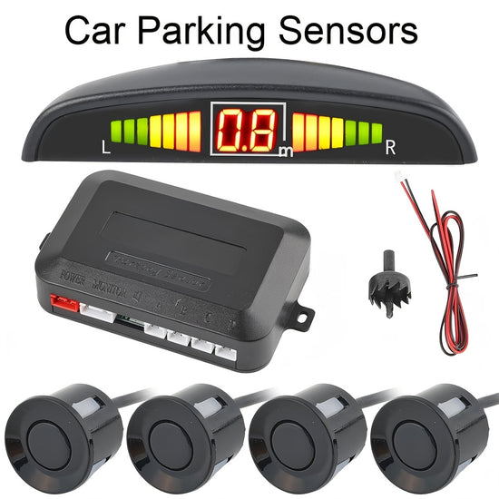6pcs Car Parking Sensor Kit with LCD Display  Reverse Backup System Buzzer Alert