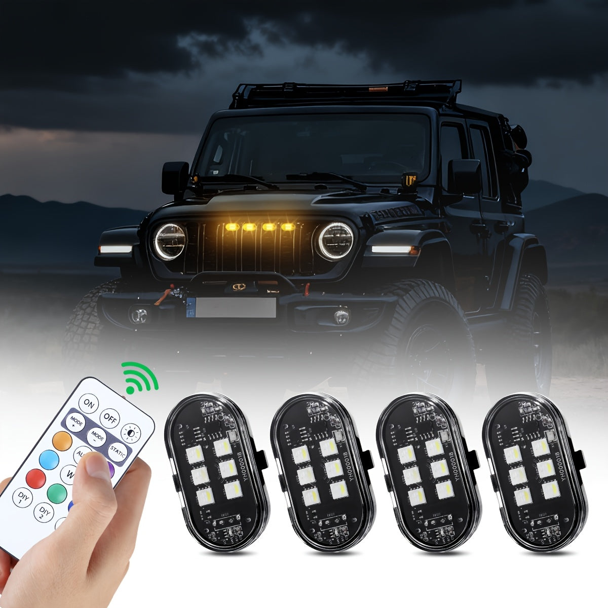 246pcs USB Rechargeable Decorative Lights RGB Color Mood Lights Indoor Lights LED Neon Lights with Remote Control Car Grille Lights MultiFunctional Decorative Lights Suitable for Cars Motorcycles Trucks Bicycles and Home Decor