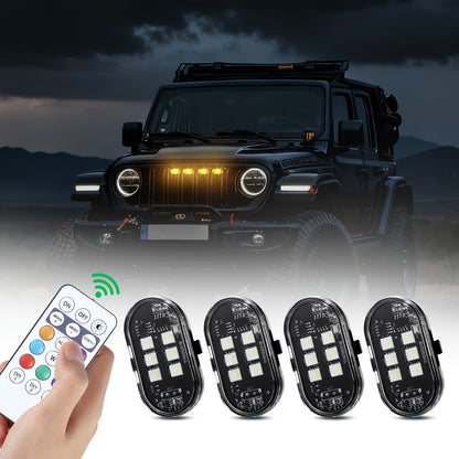 246pcs USB Rechargeable Decorative Lights RGB Color Mood Lights Indoor Lights LED Neon Lights with Remote Control Car Grille Lights MultiFunctional Decorative Lights Suitable for Cars Motorcycles Trucks Bicycles and Home Decor