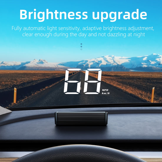 YNF safe driving artifact Car HUD headup display HD projection realtime speed compatible with 99 of car models Speedspeedmileage monitoring plug and play Only supported units KMH