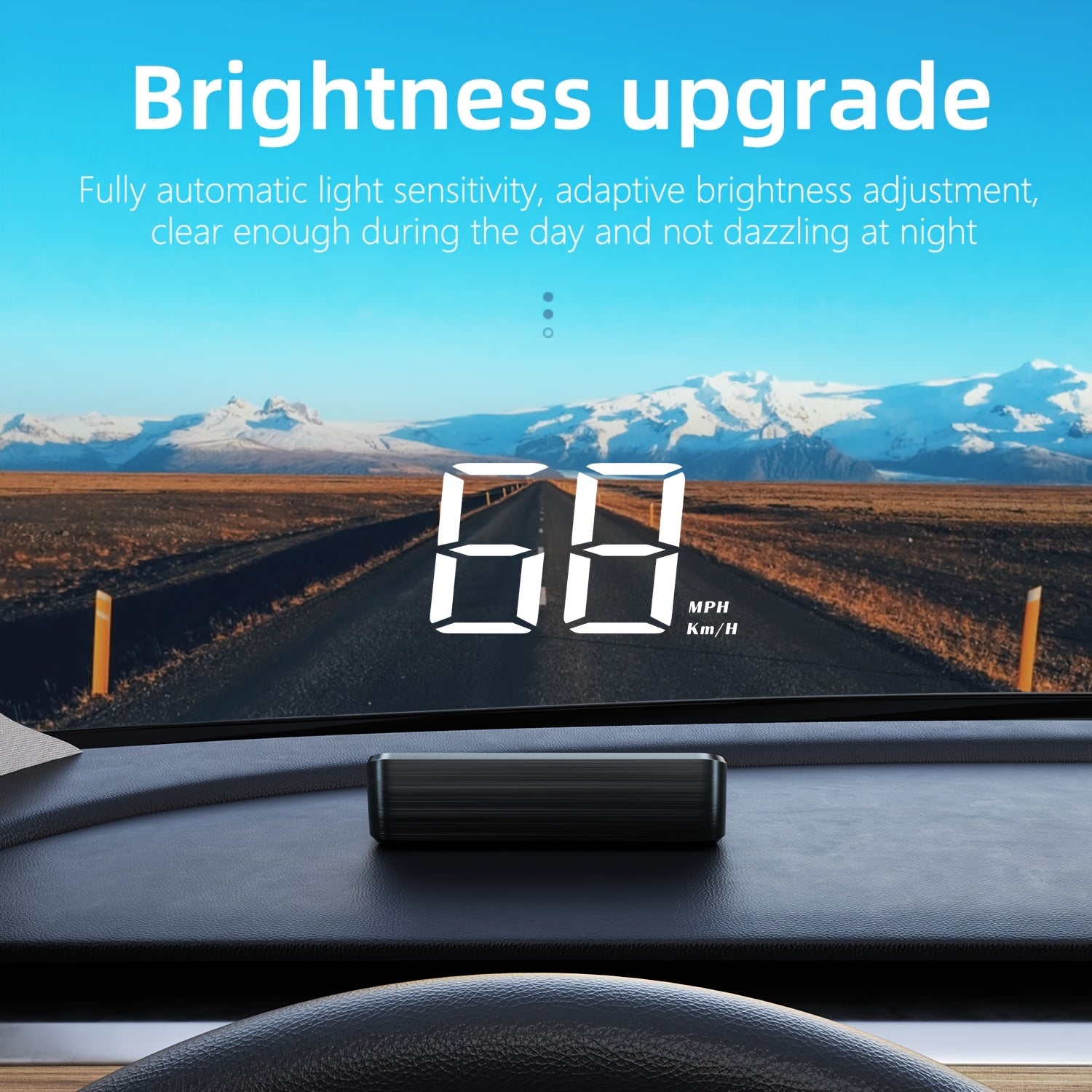YNF safe driving artifact Car HUD headup display HD projection realtime speed compatible with 99 of car models Speedspeedmileage monitoring plug and play Only supported units KMH